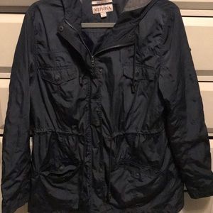 Navy stylish rain jacket